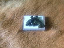 Load image into Gallery viewer, Carved jasper dolphin necklace.