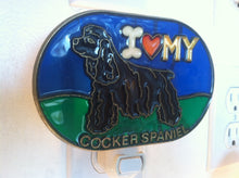 Load image into Gallery viewer, I Love my Cocker Spaniel Night Light with  4 watt  on/off switch