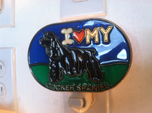 Load image into Gallery viewer, I Love my Cocker Spaniel Night Light with  4 watt  on/off switch