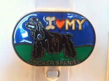 Load image into Gallery viewer, I Love my Cocker Spaniel Night Light with  4 watt  on/off switch