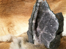 Load image into Gallery viewer, Amethyst Crystal Geode Specimen with Cut Base