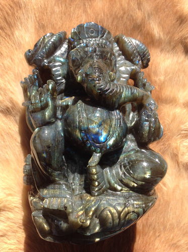 Labradorite Ganesh Elephant