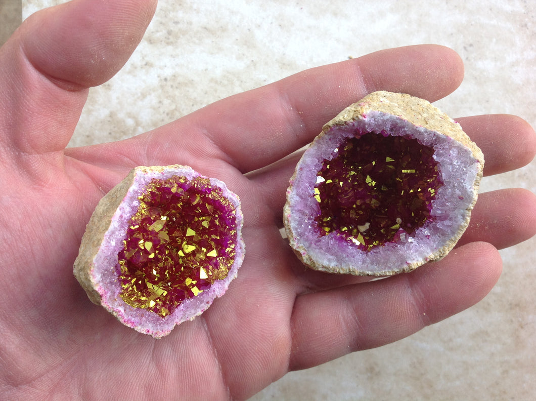 Dyed Pink Geode