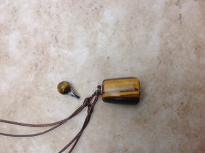 Tiger eye Essential Oil Bottle Pendant