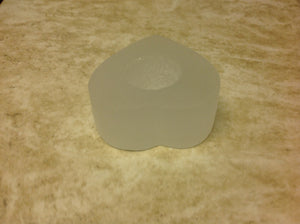 Selenite Heart Candleholder