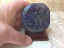 Load image into Gallery viewer, Polished Sodalite on stand