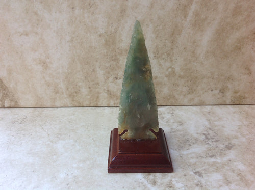 Agate Arrowhead on Stand