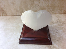 Load image into Gallery viewer, Selenite Heart on stand