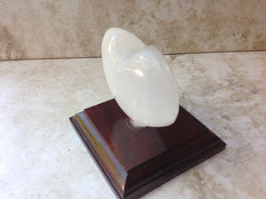 Selenite Heart on stand