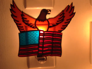 Eagle and U.S. American Flag Night Light