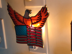 Eagle and U.S. American Flag Night Light