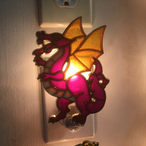 Purple Dragon Night Light  4 watt  on/off switch