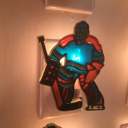 Hockey goalie player Night Light  4 watt  on/off switch