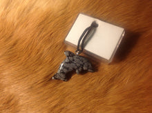 Load image into Gallery viewer, Carved Snowflake Obsidian Dolphin Necklace.