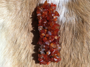 Natural Carnelian Tumbled Stone Bracelet