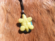 Load image into Gallery viewer, Carved stone turtle necklace.  Made of turquoise.