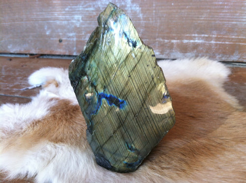 Large labradorite  stand up specimen