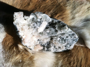 Apophyllite and Stilbite crystal mineral specimen