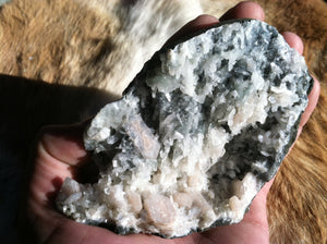 Apophyllite and Stilbite crystal mineral specimen