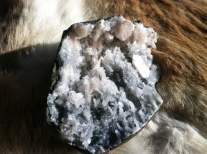 Apophyllite and Stilbite crystal mineral specimen