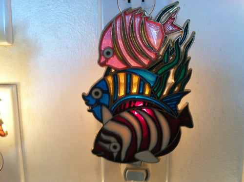 Three Tropical fish Night Light  4 watt  on/off switch