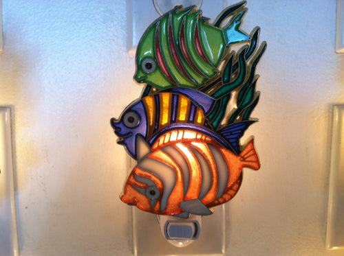 Three Tropical fish Night Light  4 watt  on/off switch