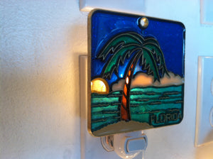 Florida Palm Tree Night Light  4 watt  on/off switch