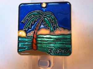 Florida Palm Tree Night Light  4 watt  on/off switch