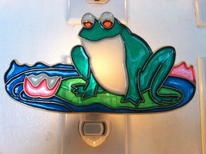 Frog on Lily Pad Night Light  4 watt  on/off switch