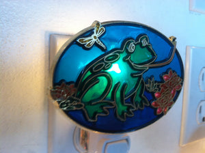 Frog and Dragonfly Night Light  4 watt  on/off switch
