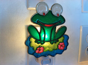 Frog Lily Pad Night Light  4 watt  on/off switch