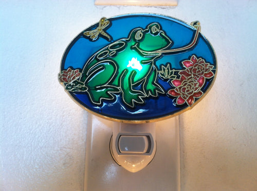 Frog and Dragonfly Night Light  4 watt  on/off switch