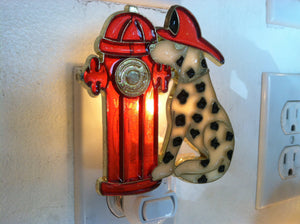 Fire Hydrant and Dalmatian Night Light  4 watt  on/off switch