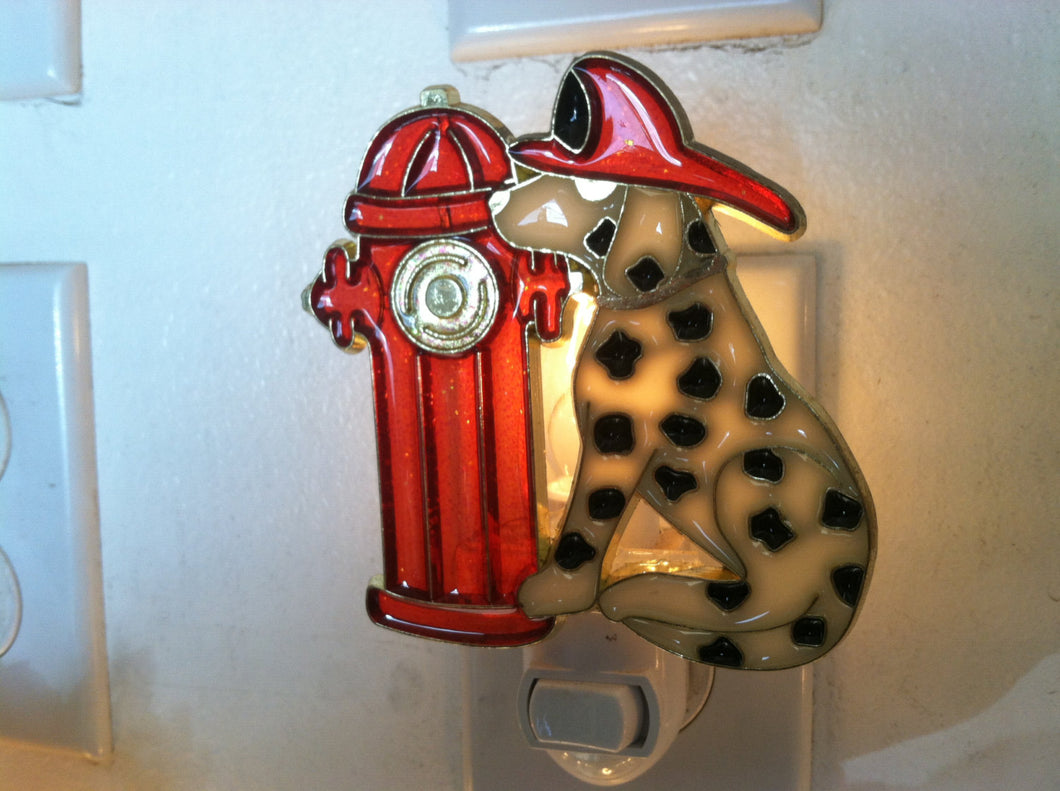 Fire Hydrant and Dalmatian Night Light  4 watt  on/off switch