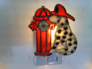 Fire Hydrant and Dalmatian Night Light  4 watt  on/off switch