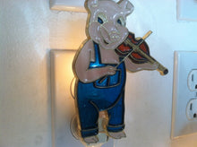 Load image into Gallery viewer, Pig Playing Fiddle Night Light  4 watt  on/off switch