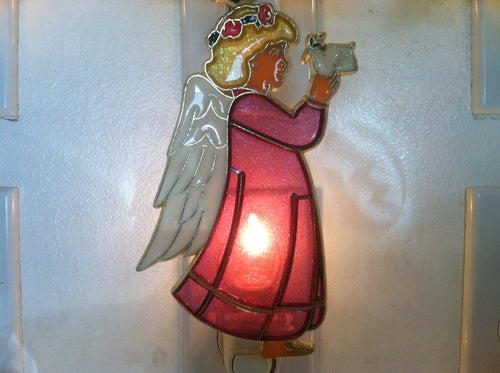 Purple Angel Night Light  4 watt  on/off switch