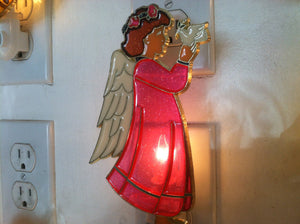 Pink Angel Night Light  4 watt  on/off switch