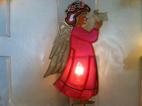 Pink Angel Night Light  4 watt  on/off switch