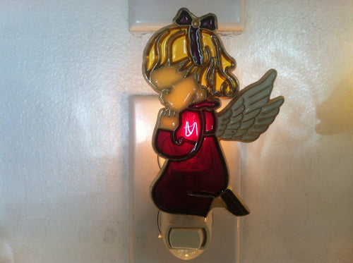 Girl Angel Praying Night Light  4 watt  on/off switch