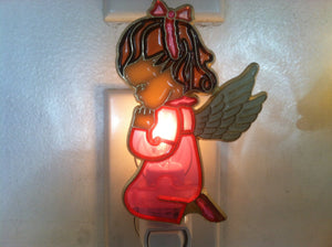 Girl Angel Praying Night Light  4 watt  on/off switch