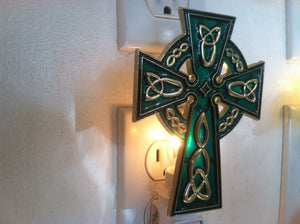 Celtic cross Night Light  4 watt  on/off switch