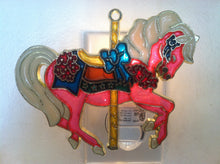 Load image into Gallery viewer, Pink Carousel Horse Night Light  4 watt  on/off switch