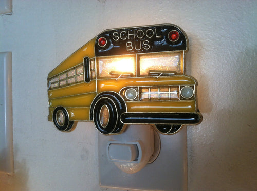 School Bus Night Light with  4 watt  on/off switch