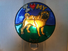 Load image into Gallery viewer, I Love my Pug Night Light with  4 watt  on/off switch