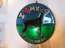 Load image into Gallery viewer, I Love my Doberman Night Light with  4 watt  on/off switch