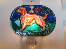 Load image into Gallery viewer, I Love my Golden Retriever Night Light with  4 watt  on/off switch