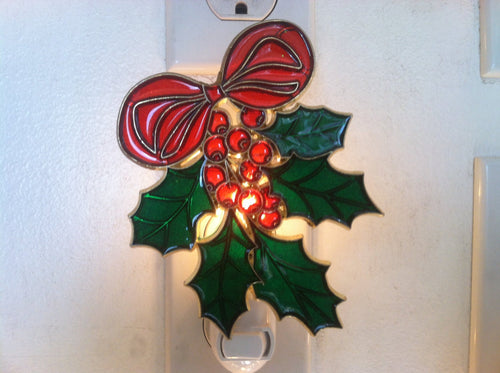 Christmas Mistletoe Berry night Light with  4 watt  on/off switch