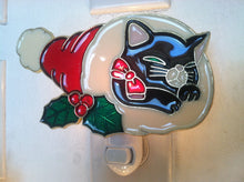 Load image into Gallery viewer, Christmas Cat In a Hat night Light with  4 watt  on/off switch