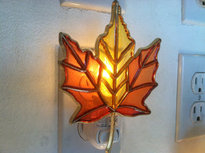 Fall Leaf night Light with  4 watt  on/off switch